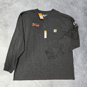 Carhartt Men's Loose Fit Heavyweight Long-Sleeve Pocket Henley T-Shirt (Model K1